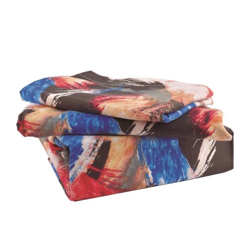 Juego de Sábanas Blanco Paris Estampada 1 1/2Pl