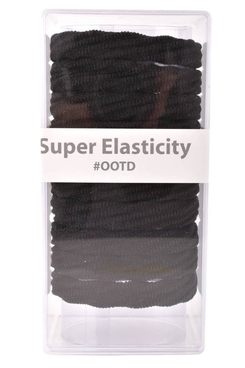 Gomitas para Cabellos Box Negras 10Pz