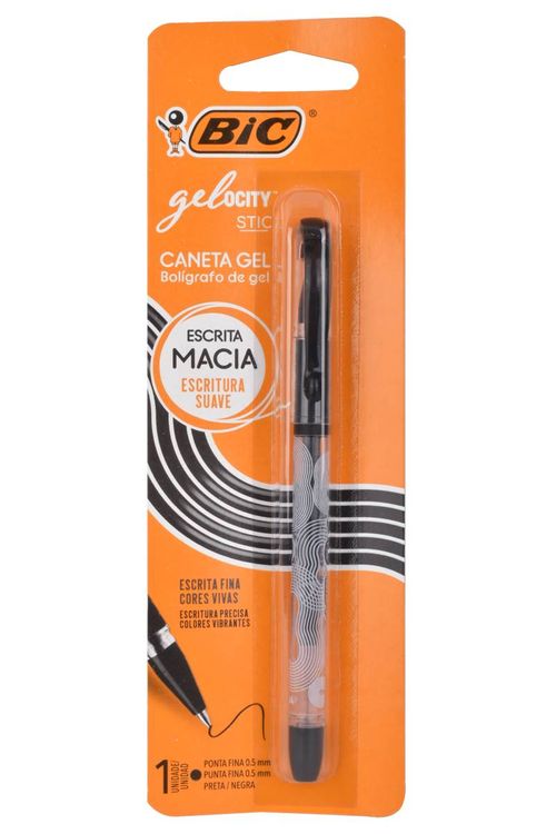 Bolígrafo Bic Gelocity Negro Blister