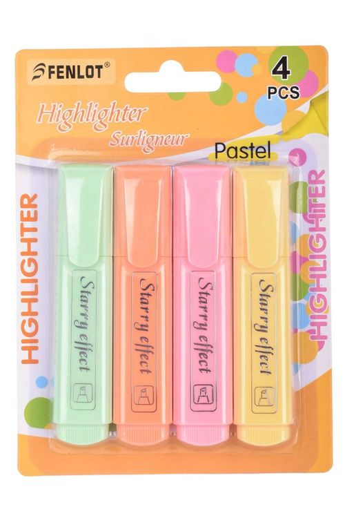 Resaltadores Pastel Blister 4Un