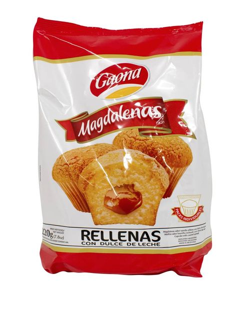 Magdalenas Gaona Rellenas D. de Leche 200G