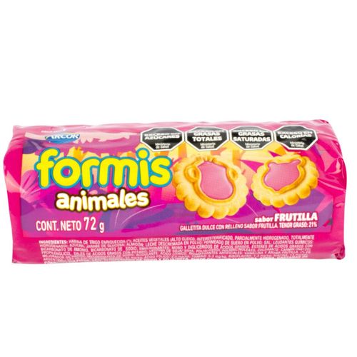 Galletas Formis Vainilla y Frutilla 72G