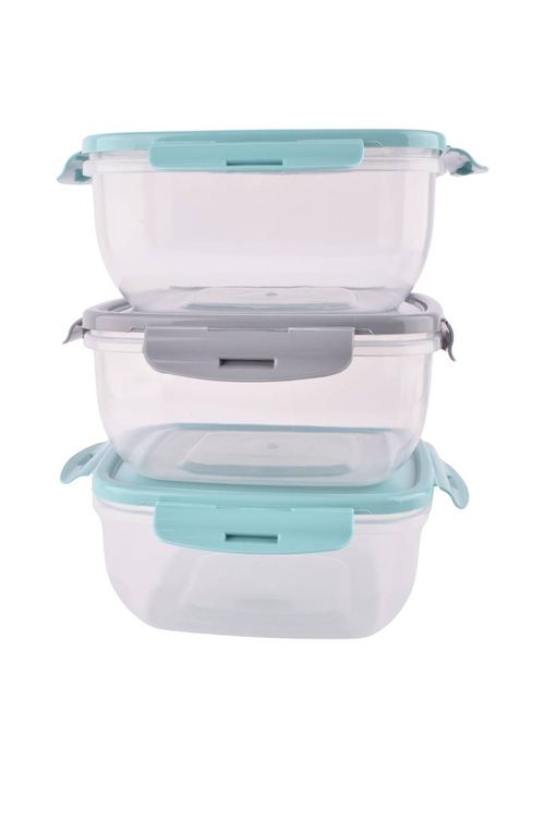 Hermético Cuadrado Clip 1200cc 3Pz