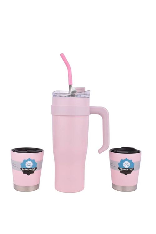 Jarro Térmico con Vasos c/Tapa Termicos 3Pz