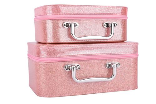 Maletín Maquillaje 25x18x11cm Glitter 2Pz