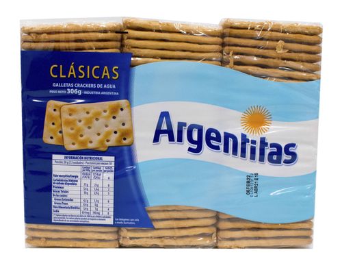 Galletas Argentita Crackers de Agua 306G