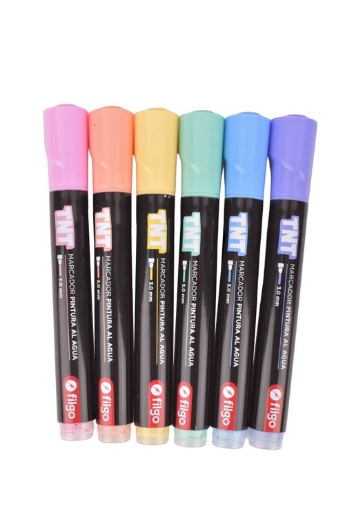 Marcadores Filgo TNT 3.0 Pastel 6Un
