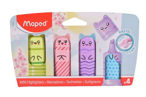 Resaltadores Maped Mini Fluo Pastel 4Un