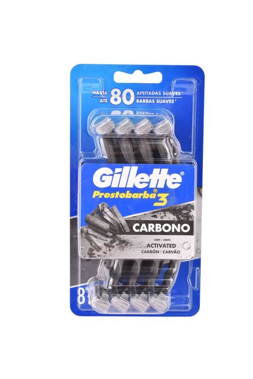 Cartuchos Afeitar Prestobarba 3 Charcoal 8Un