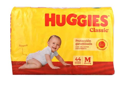 Pañales Bebés Huggies Classic Jumbo M 44Un