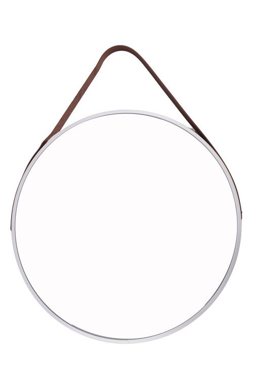Espejo Redondo con Tira Cuerina 60CM