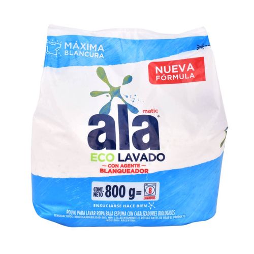 Jabón Polvo Ala Max Blanco Matic 800G