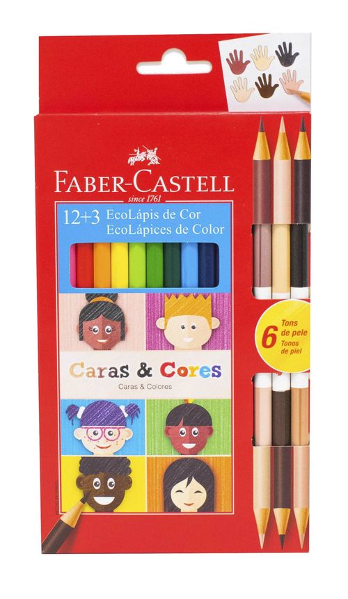 Marcadores Escolares Faber Color Piel 15