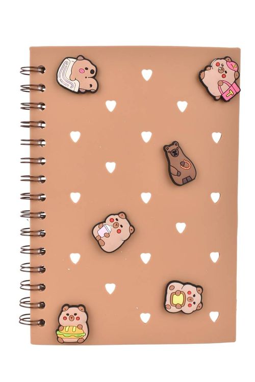 Cuaderno 21x15cm 80hj con Pins Cap/Oso