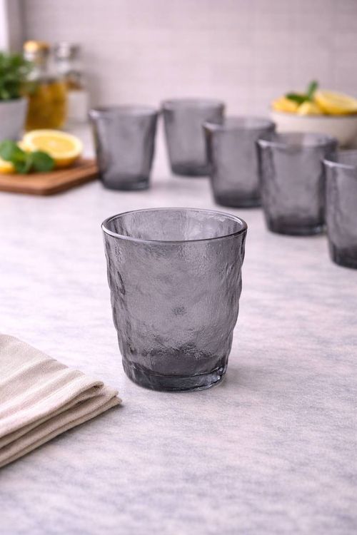 Vasos Textura Perlado Gris X6UN 260ML