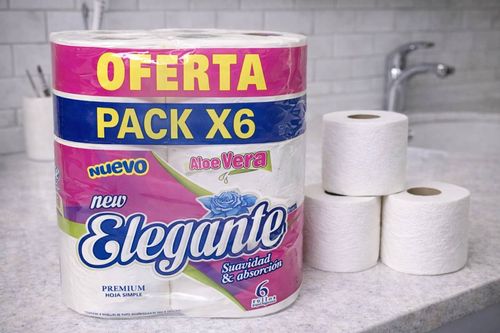 Papel Higiénico Elegante Aloe Vera 30mts 6