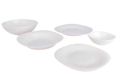 Juego Desayuno Opalina Cuadrada 25Pz
