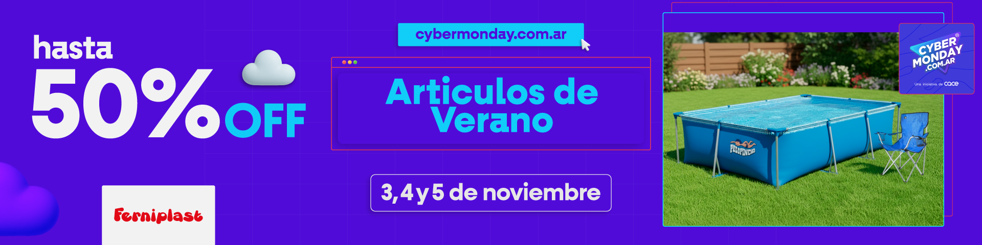 los mejores productos al mejor precio, las mejores ofertas en piletas, carpas, reposeras, mesas y juegos de camping en ferniplast