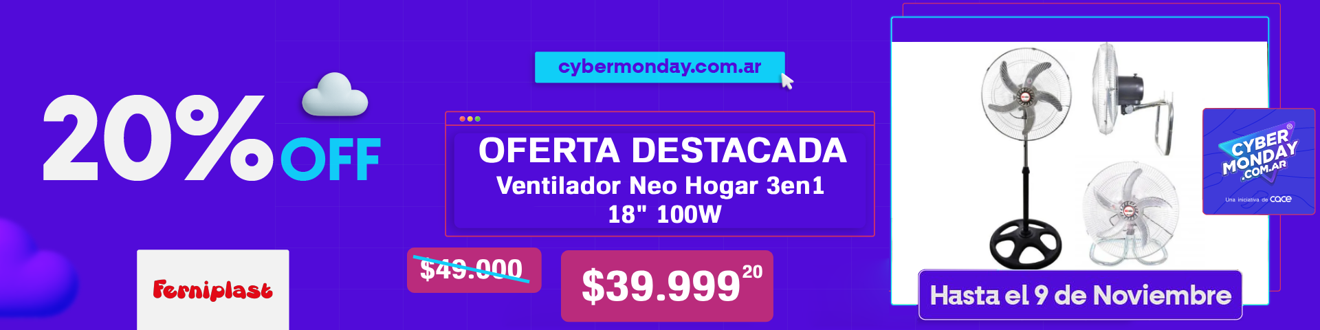 llegó cyber monday a Ferniplast, registrate y enterate de las mejores ofertas antes que nadie